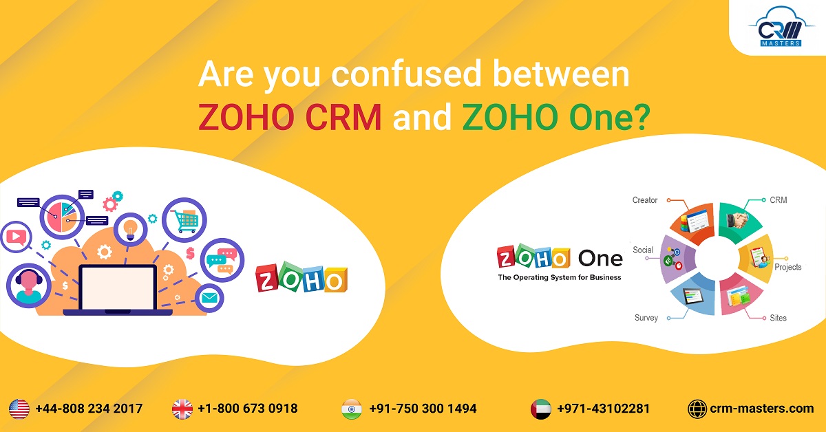 Are You Confused Between ZOHO and ZOHO One? CRM Masters
