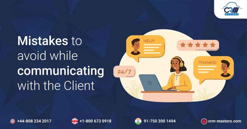 mistakes to avoid while communicating with the client