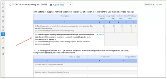 ZOHO Books - GSTR