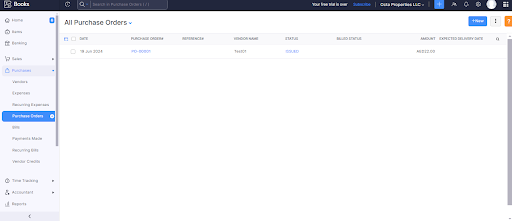 Create Purchase Order