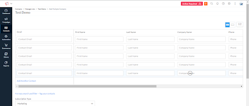 Multiple Fields