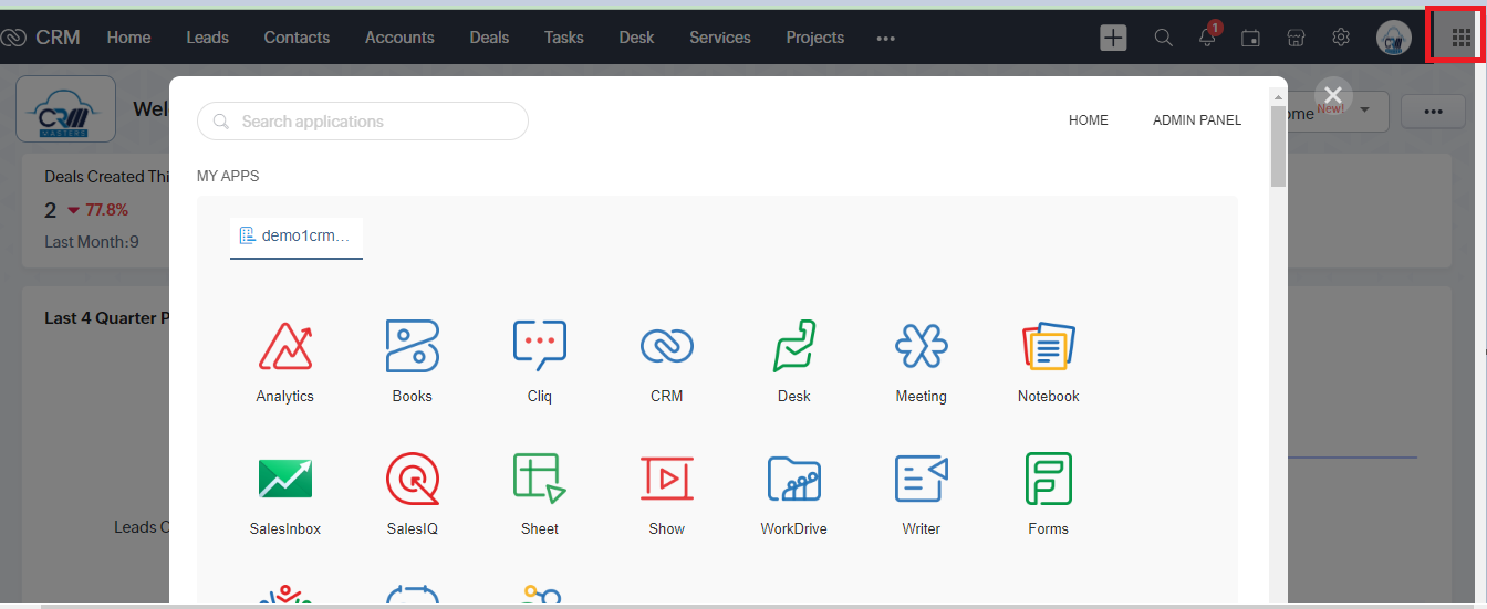  integrated with Zoho CRM. 