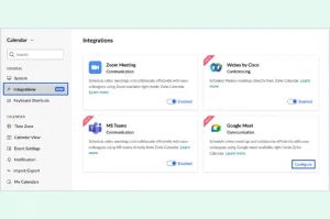 Multiple Conferencing Integration with Zoho Calendar