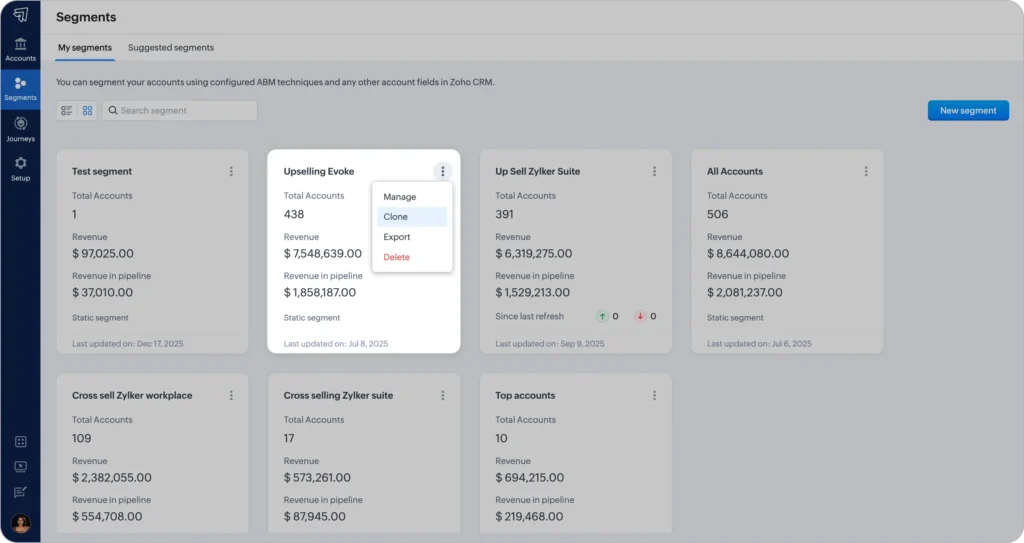Clone Existing Segments in One Click