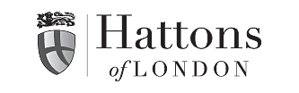 Hattons of London logo featuring a shield crest beside the Hattons of London wordmark.