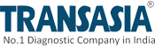 Transasia logo with the slogan 'No.1 Diagnostic Company in India'