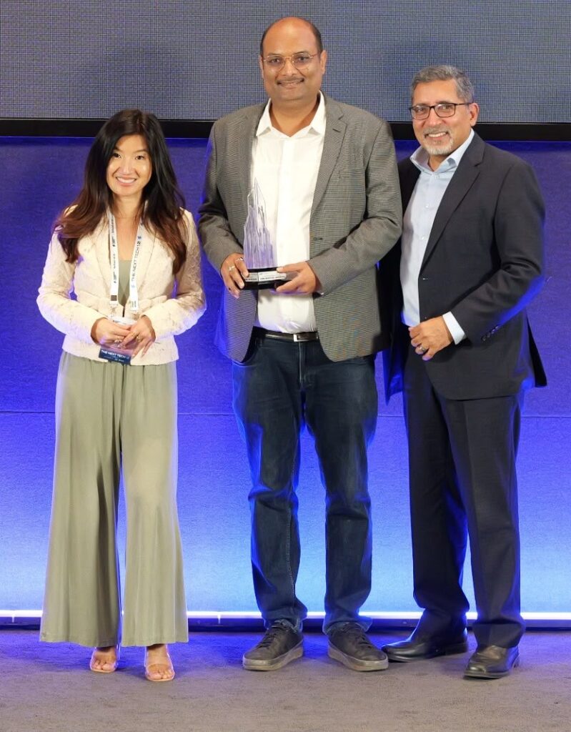 Hero banner for Zoho Consulting Services by CRM Masters Infotech featuring the team receiving the AI Enterprise Catalyst Award and delivering trusted Zoho consulting solutions worldwide.