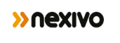 Nexivo logo with orange chevrons before the black wordmark 'nexivo'.