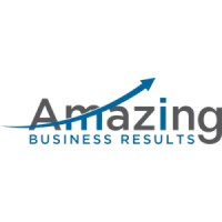 Amazing logo with a blue arrow swoosh over the word 'Amazing' and the tagline 'BUSINESS RESULTS' beneath.