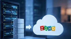Data moving from legacy servers to the Zoho cloud