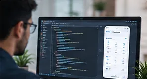 Developer building a custom Zoho Creator application