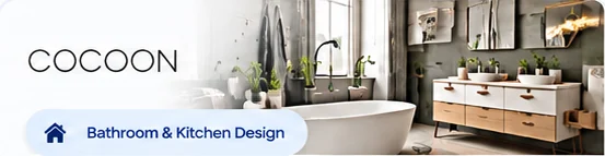 Cocoon, bathroom and kitchen design