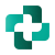 Teal cross composed of four rounded-square tiles with a central cross gap, forming a plus sign.