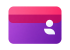 Instagram-style app icon with pink-to-purple gradient and a white abstract figure at the bottom-right.
