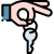 Illustration of a pink hand reaching toward a light gray key, symbolizing unlocking or access.