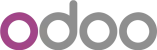 Odoo logo: purple O followed by gray 'doo' letters