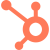 Orange molecule-style network icon with a central ring and three spokes.