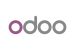 Odoo logo: a purple 'o' followed by gray 'd','o','o' letters.