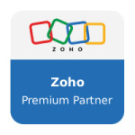 zoho premium partner square (2) Zoho Premium Partner badge showing colorful Zoho logo above the text 'Zoho Premium Partner' on a rounded blue panel.